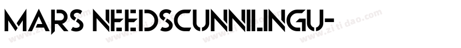 Mars NeedsCunnilingu字体转换